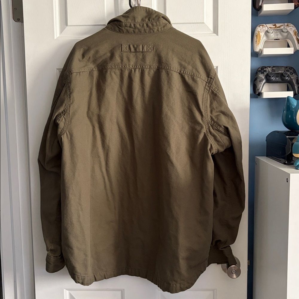 Duluth Trading Co. Men’s Olive Green Utility Shirt Jacket Size 2XL - Picture 4 of 4